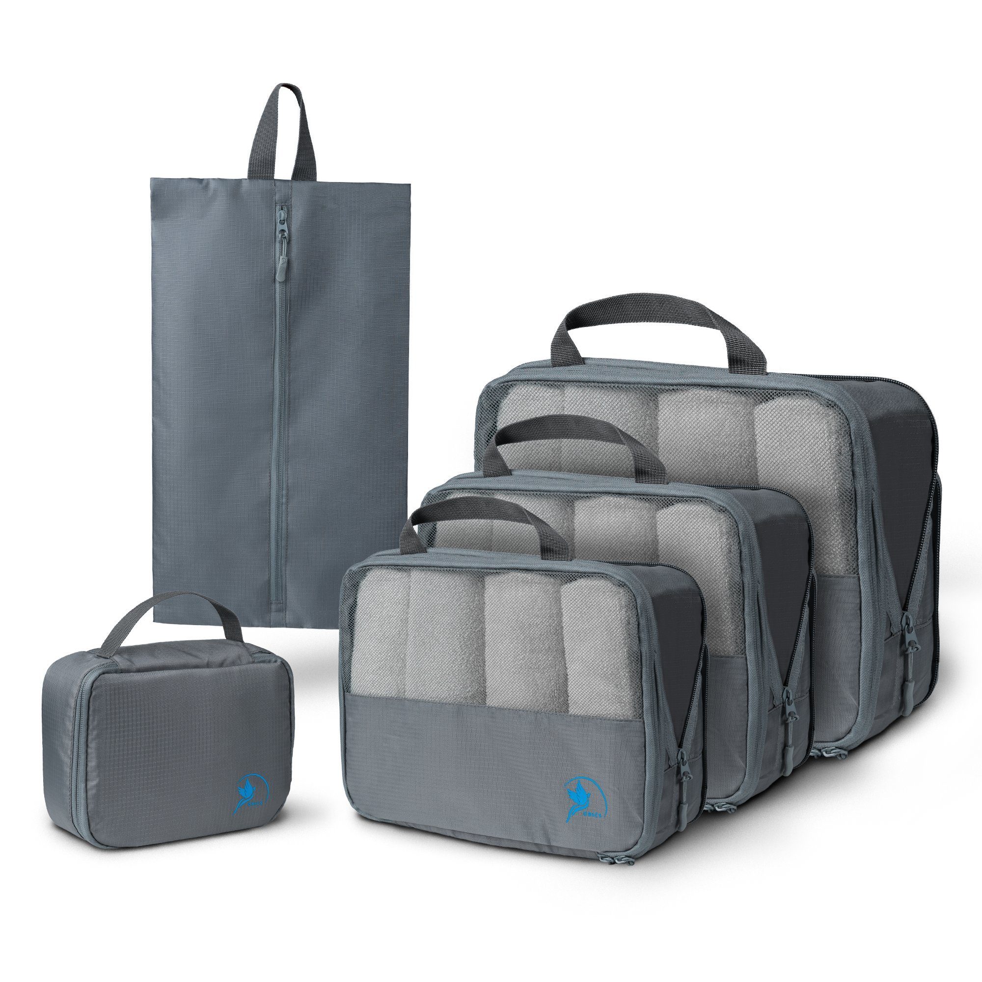 NATUMO® Koffer Organizer Set, 5-teiliges Packwürfel Set