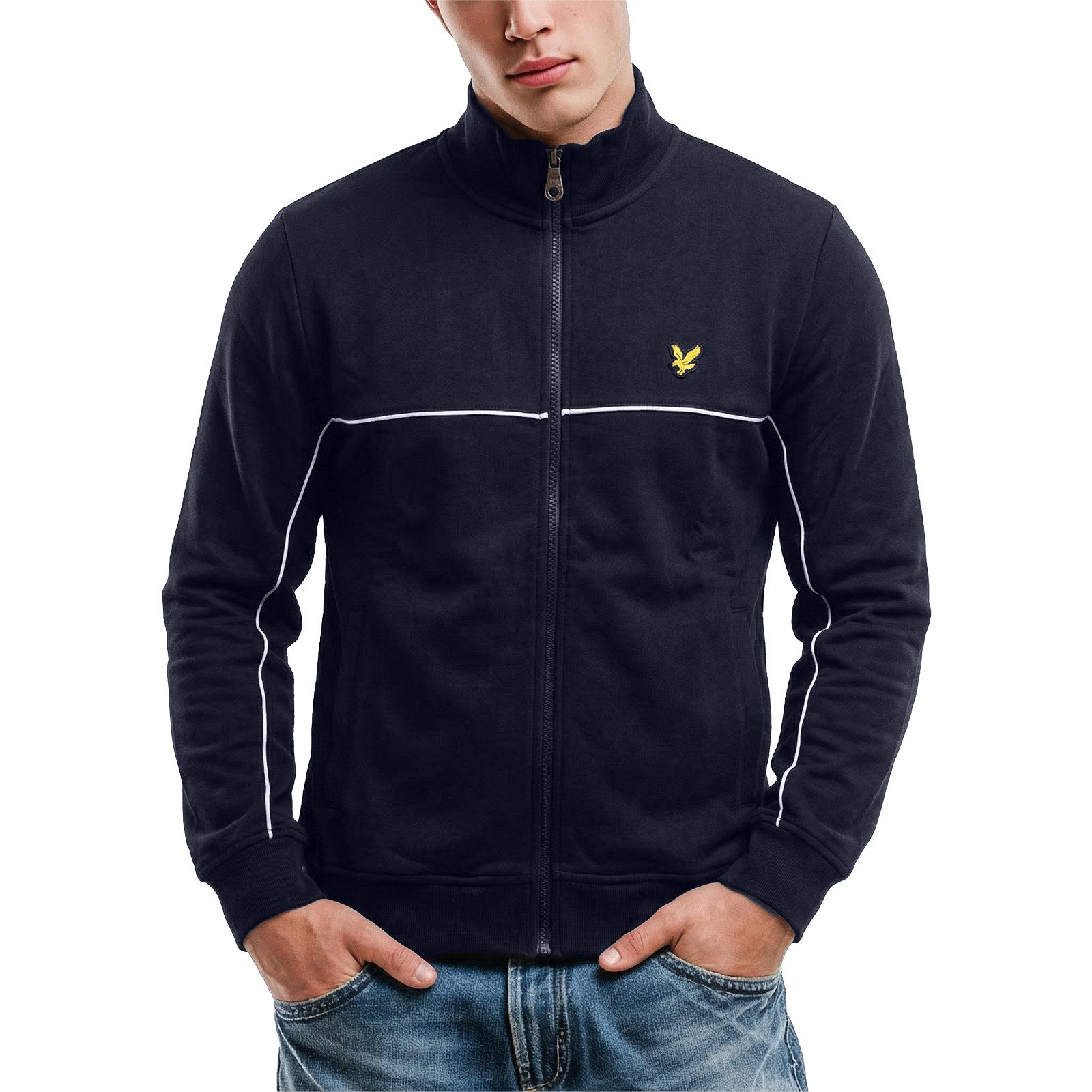 Lyle & Scott Sweatjacke Sweatjacke Lyle&Scott Piped Full Zip Paspeldetails