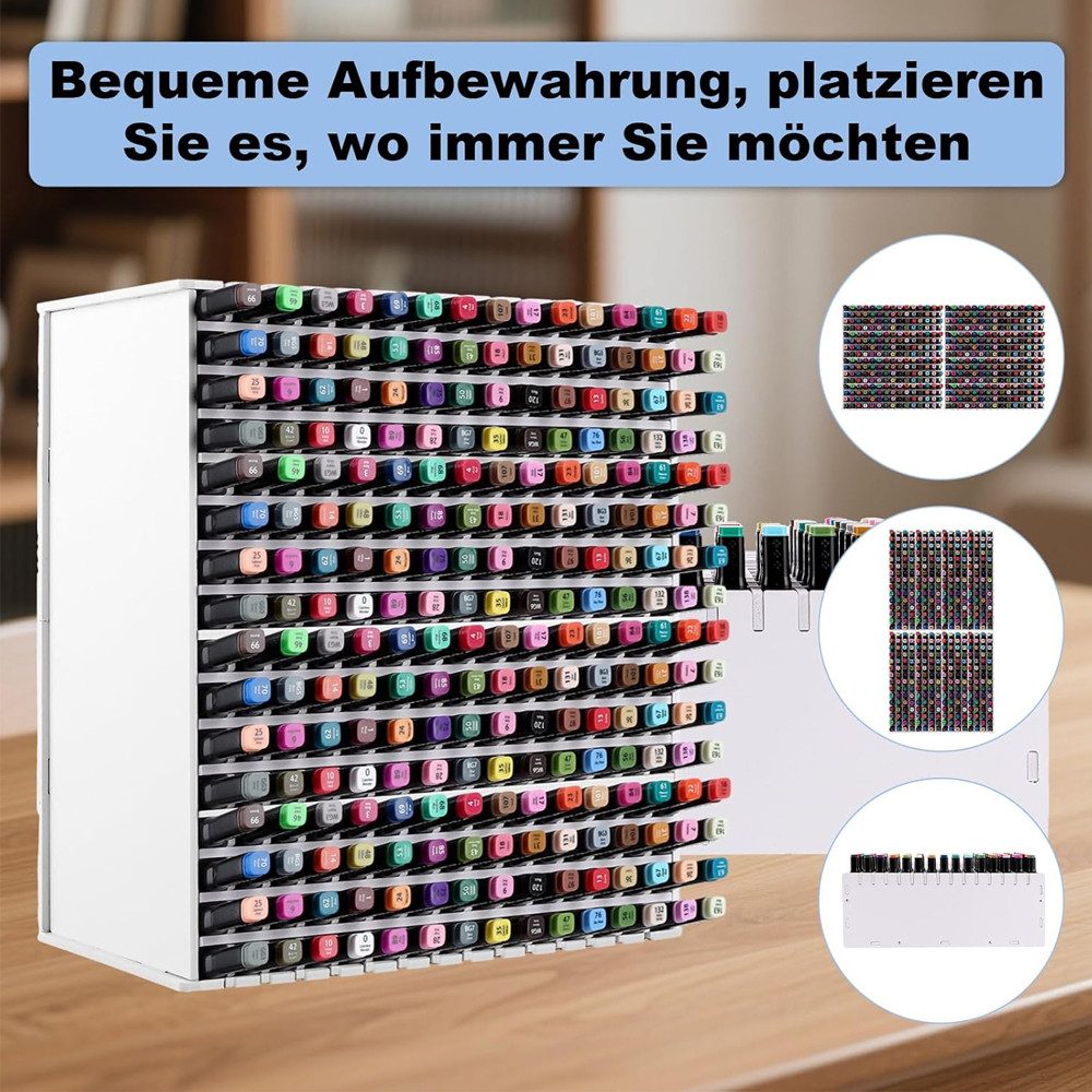 TUWENA Organizer 240 Stifte Organizer Schreibtisch, Marker Stifthalter für Aufbewahrung, Aufbewahrungsbox Bleistifthalter aus PVC für Zuhause Büro Schule – Bild 4 von 5