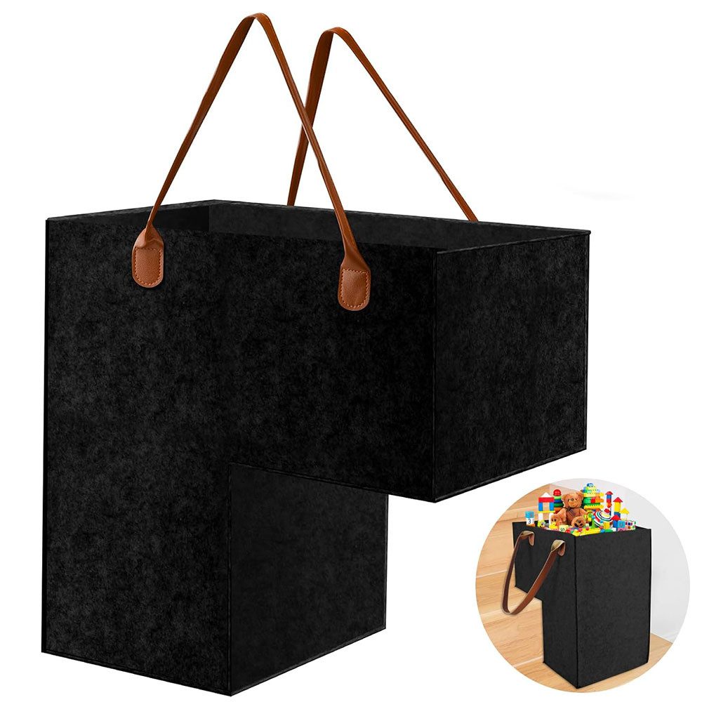 NUODWELL Treppenkorb Treppenkorb Stufenkorb Filz, Aufbewahrungsbox Mit Grif günstig online kaufen