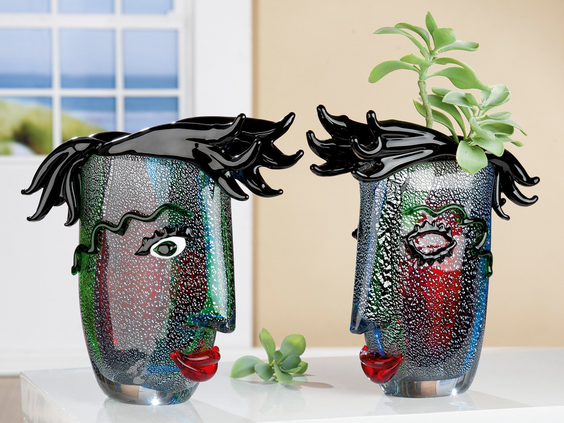 GILDE GLAS art Tischvase Barbiere (1 günstig online kaufen