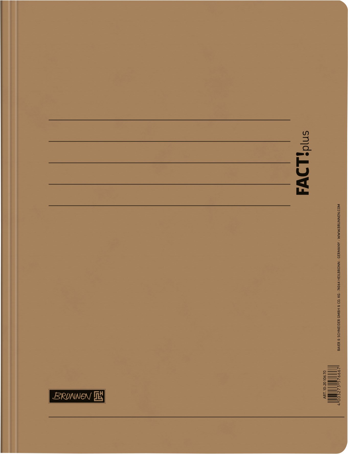 Hefter FACT!plus Schnellhefter braun A4 Pappe Karton 375g/m² 10-2010670
