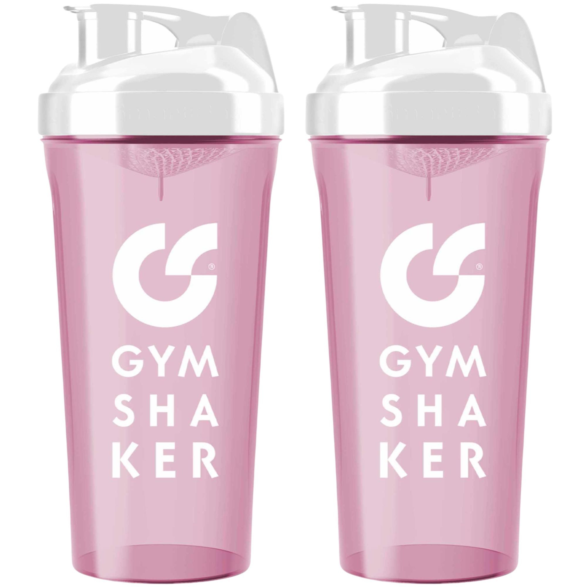 GYMSHAKER Protein Shaker 2er Pack Trinkflasche für Fitness, Sport, Bodybuilding & Muskelaufbau, (Spar-Set, 2-tlg., Premium Protein Shaker), Auslaufsicher, Spülmaschinengeeignet, BPA-frei