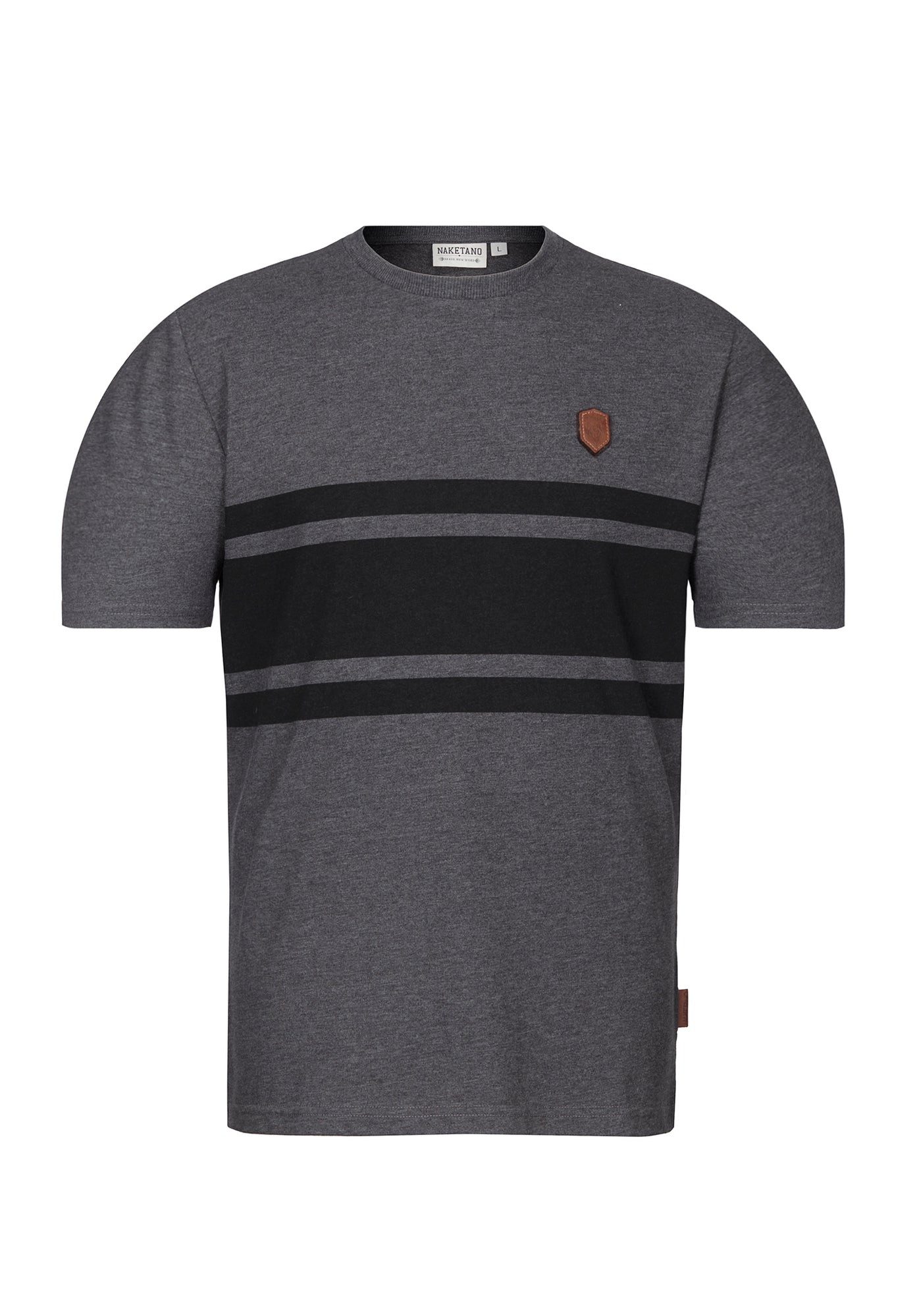 naketano T-Shirt Baumwolle Rundhals Kurzarm Streetwear Basic Sommershirt Herren (1-tlg) weich, bequem, casual, vegan, meliert, gerader Schnitt, Alltag