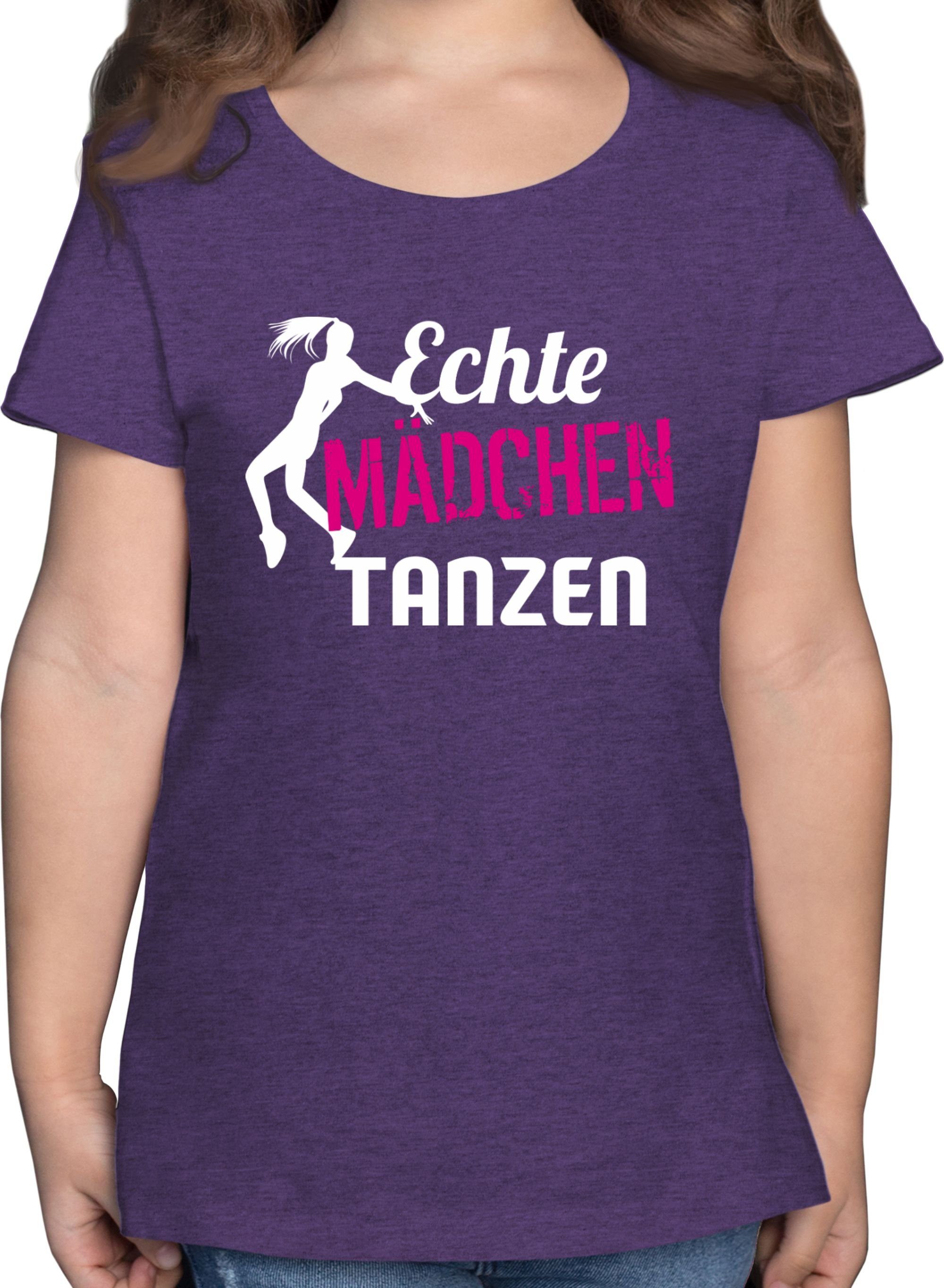 Shirtracer T-Shirt Echte Mädchen tanzen - Tänzerin Kinder Sport Kleidung