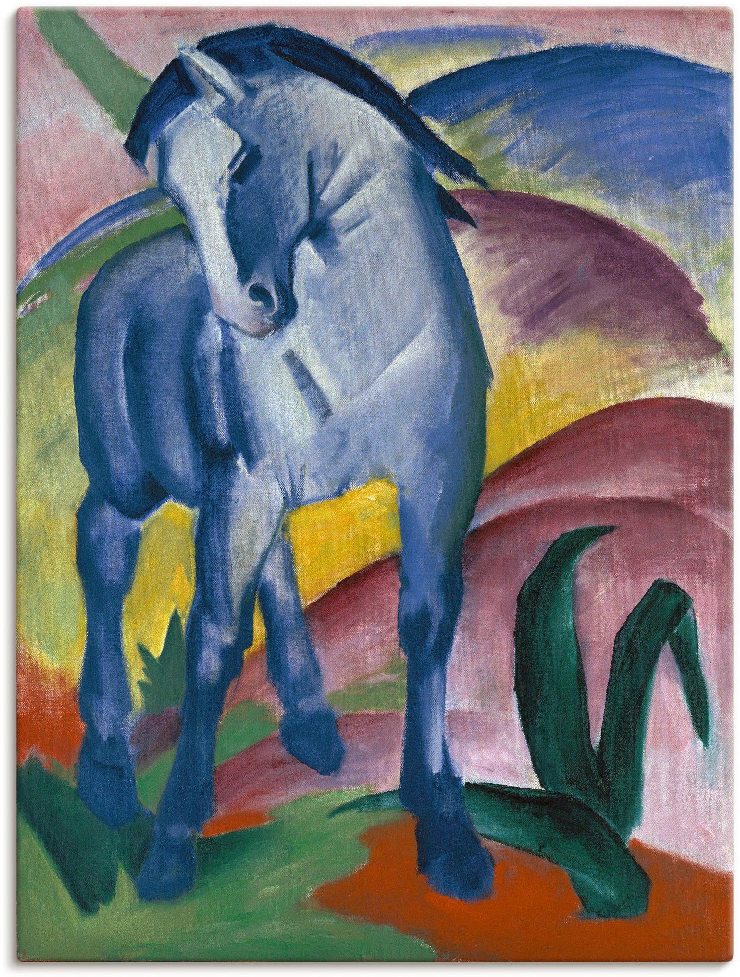 Artland Wandbild Blaues Pferd I. 1911., Haustiere (1 St), als Leinwandbild, Poster in verschied. Größen