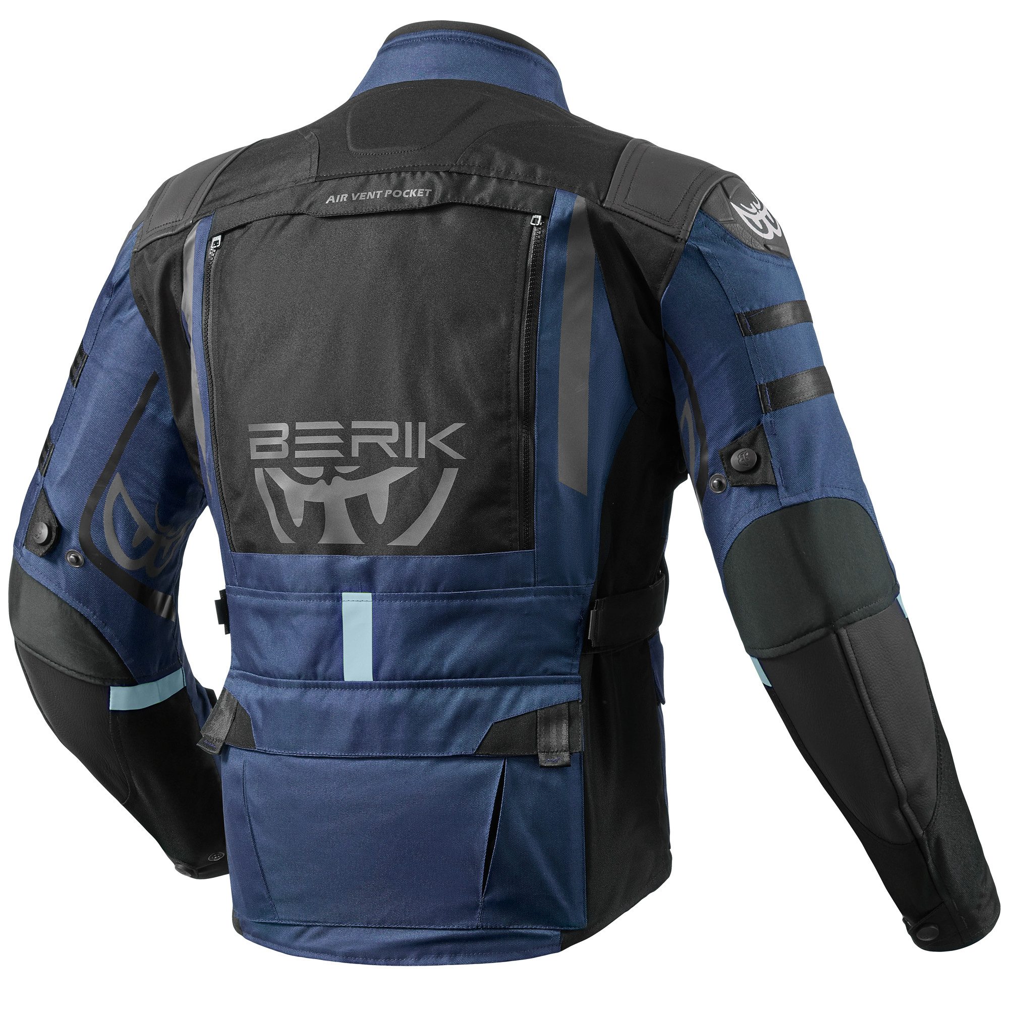 Berik Motorradjacke Absolute Zero RX wasserdichte Motorrad Textiljacke Verbindungsreißverschluss,Ellenbogenprotektoren enthalten,Schulte