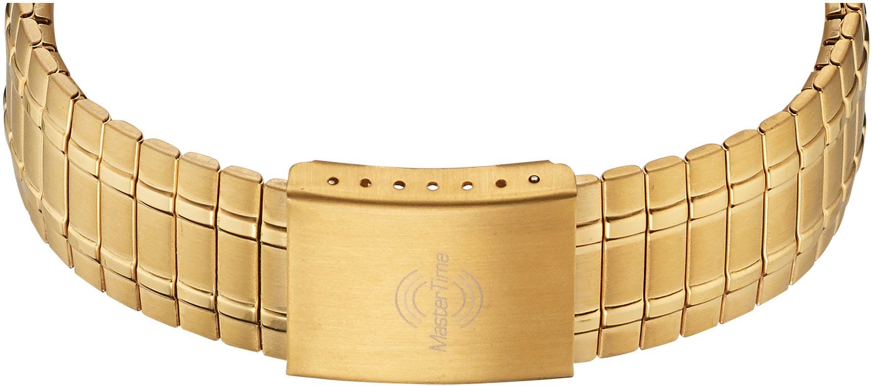 MASTER TIME Funkuhr Basic MTGA-10312-12M, Armbanduhr, Quarzuhr, Herrenuhr, Datum, Flexband, Zugband