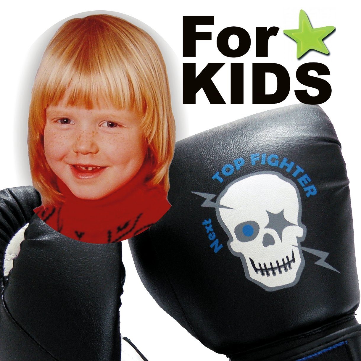 Skull Boxhandschuhe Kinderboxhandschuhe Totenkopf BAY-Sports Kids