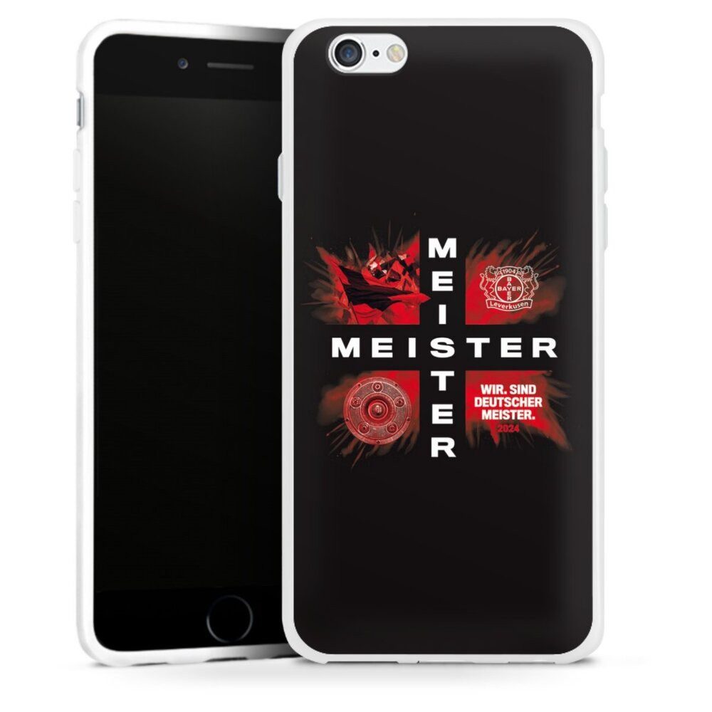 DeinDesign Handyhülle Bayer 04 Leverkusen Meister Offizielles Lizenzprodukt, Apple iPhone 6 Silikon Hülle Bumper Case Handy Schutzhülle