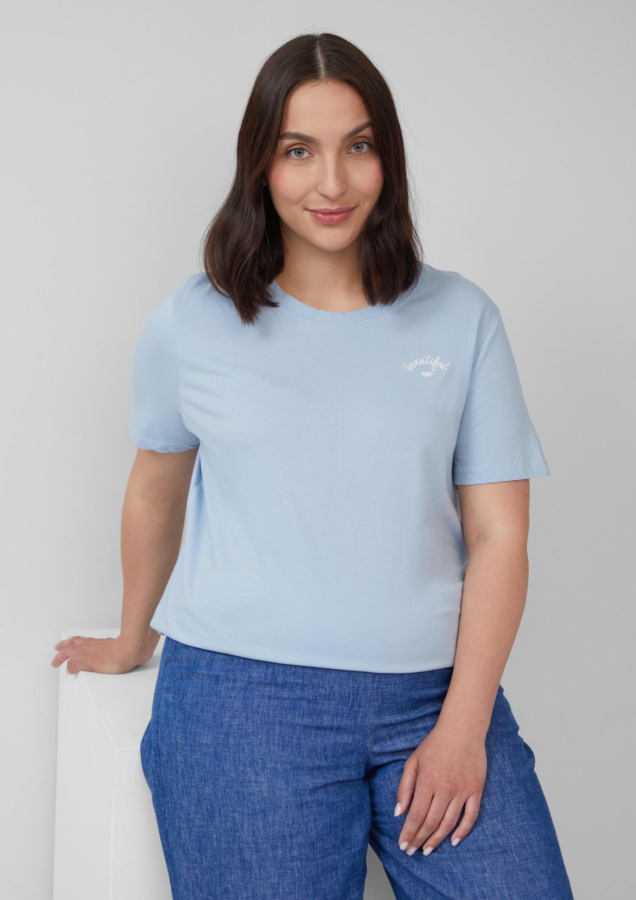 s.Oliver Kurzarmshirt T-Shirt Jersey-Shirt aus Baumwolle günstig online kaufen