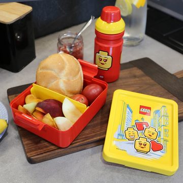 Sarcia.eu Lunchbox Rot-gelbes Set Luncbox und Trinkflasche 390ml LEGO Girl