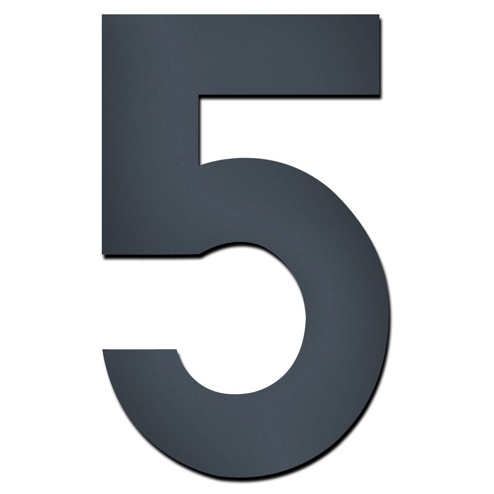 MOCAVI Briefkasten Hausnummer HS40 selbstklebend in anthrazit-grau Höhe 5,5 - 7,5 cm