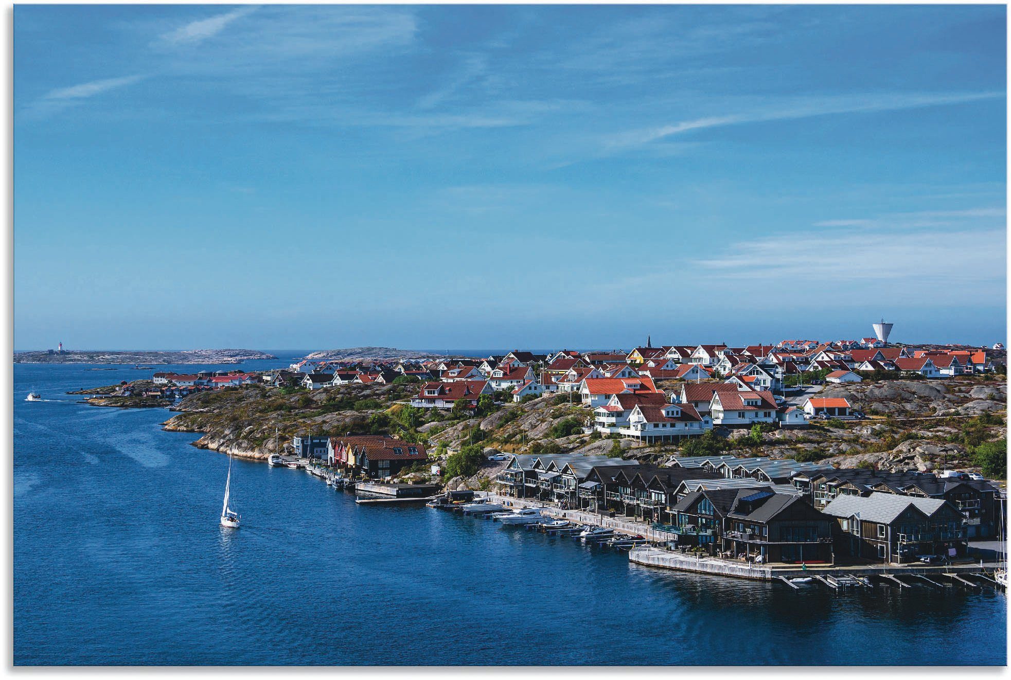 Artland Wandbild Blick auf den Ort Smögen in Schweden, Schweden (1 St), als  Alubild, Leinwandbild, Wandaufkleber oder Poster in versch. Größen | Poster