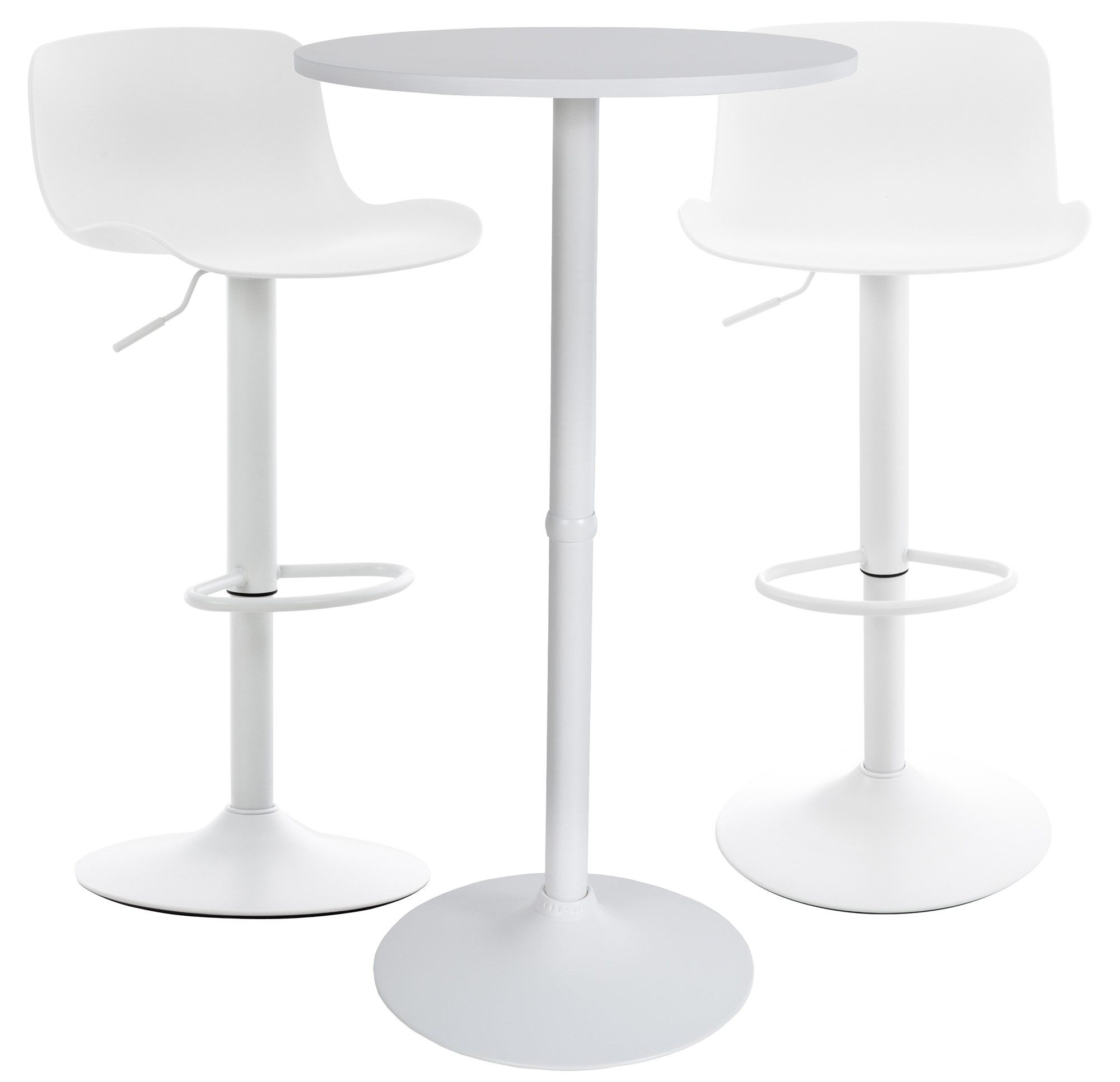furnicato Bartisch Bartisch-Set Medora 60x60x108 cm weiß (1-St)
