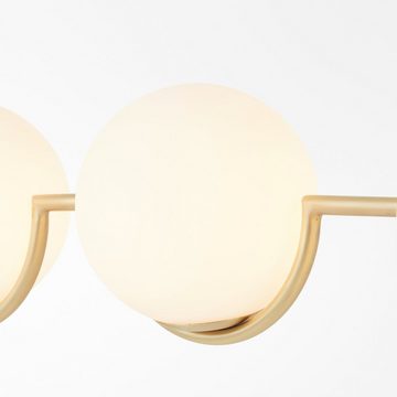 Lightbox Hängeleuchten, ohne Leuchtmittel, glamouröse Pendelleuchte, Opalglas, 120 x 107 cm, E14, weiß/goldfarben