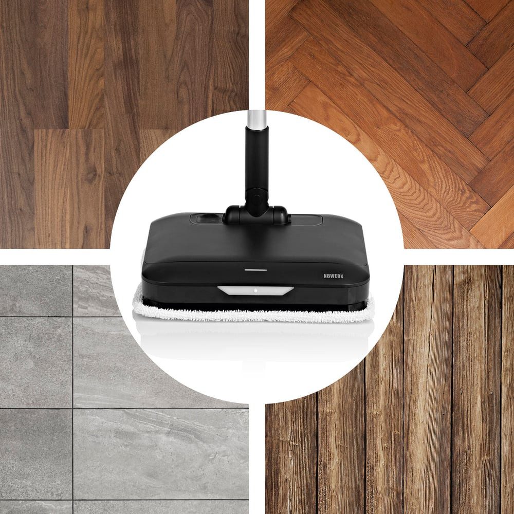 MAXXMEE Akku-Wischmopp Akku-Vibrationsmopp - Bodenwischer, 35 W, Midnight Black Edition schwarz 240V