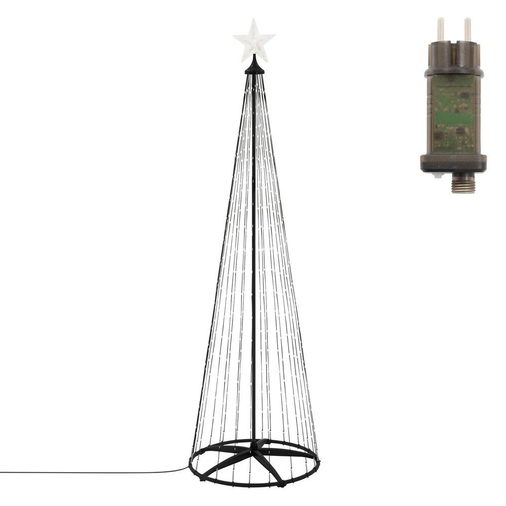 ECD Germany LED Baum LED Weihnachtsbaum Außen mit Sternspitze Lichterpyrami günstig online kaufen