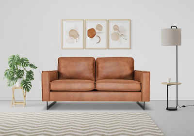 Places of Style 2-Sitzer Pinto, mit Keder, Metallfüßen und auch in Cord Bezug erhältlich