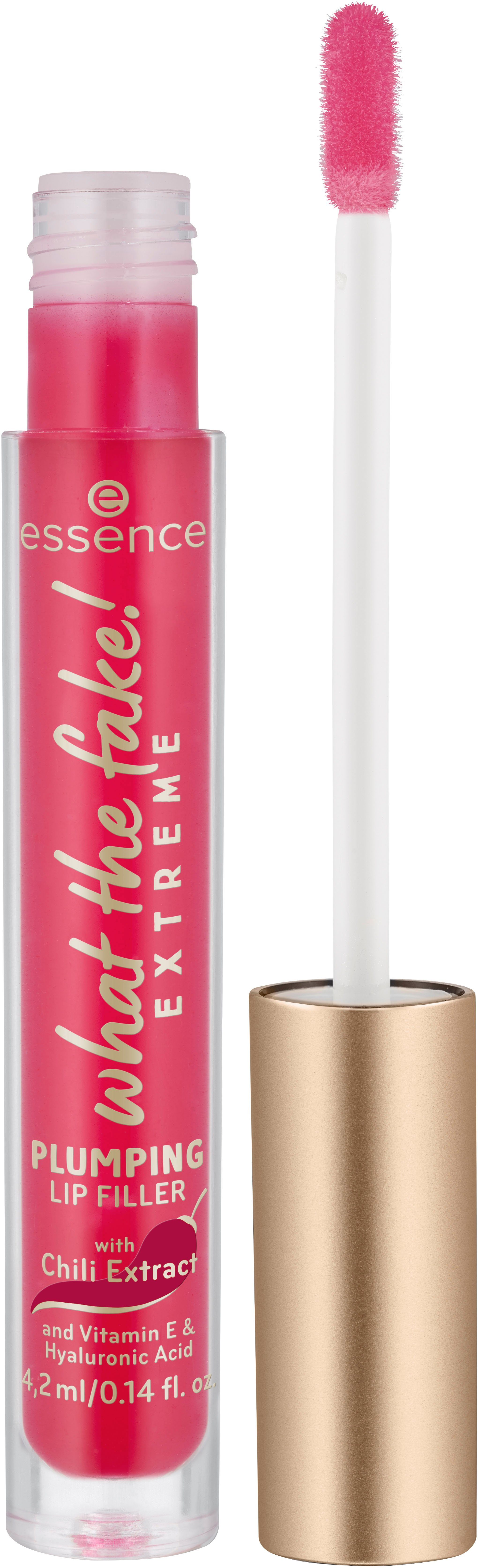 Essence Lip-Booster what the fake! EXTREME PLUMPING LIP FILLER, 3-tlg., mit Hyaluronsäure und Vitamin E