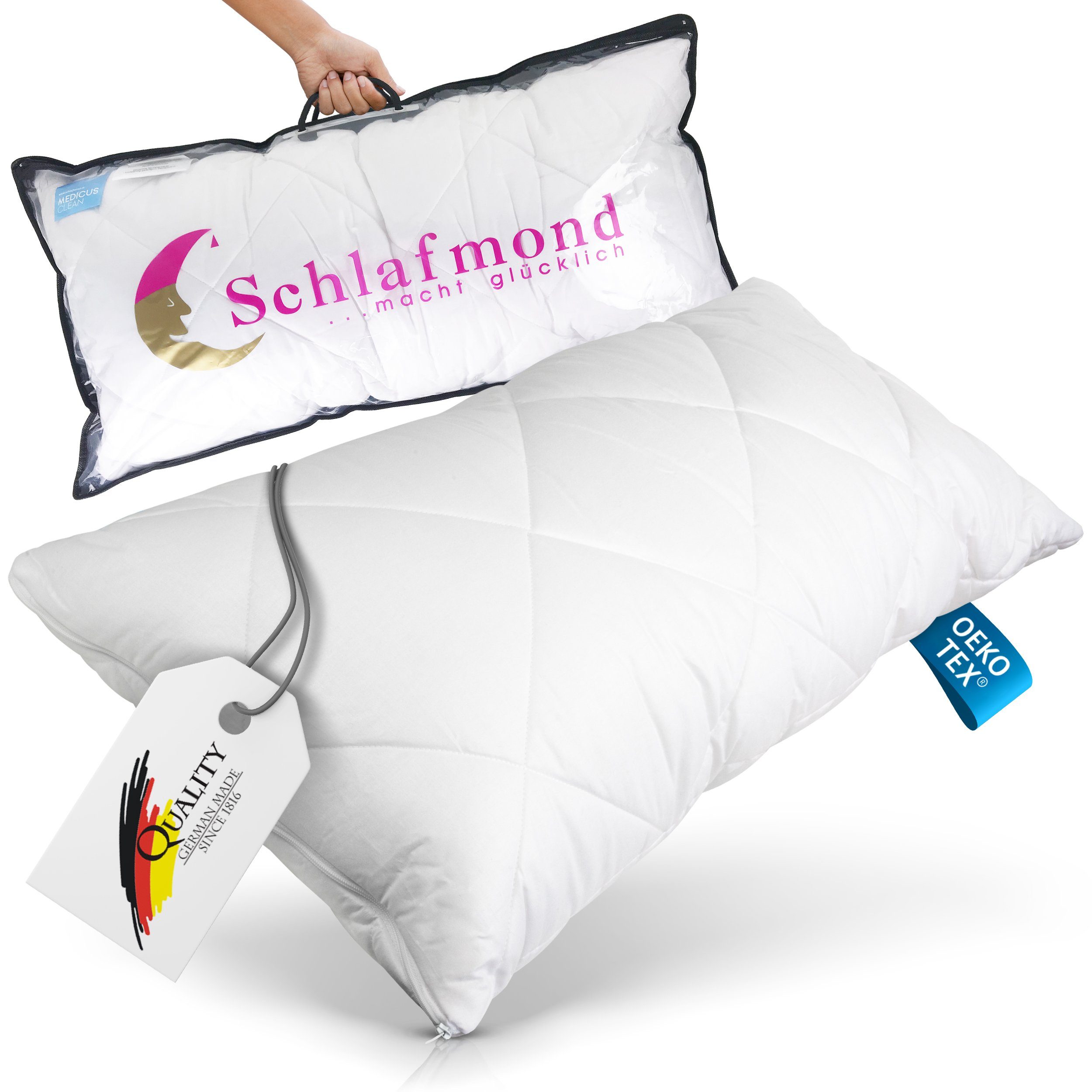 Schlafmond Kunstfaserkopfkissen Schlafmond Medicus Clean Allergiker Kopfkis günstig online kaufen