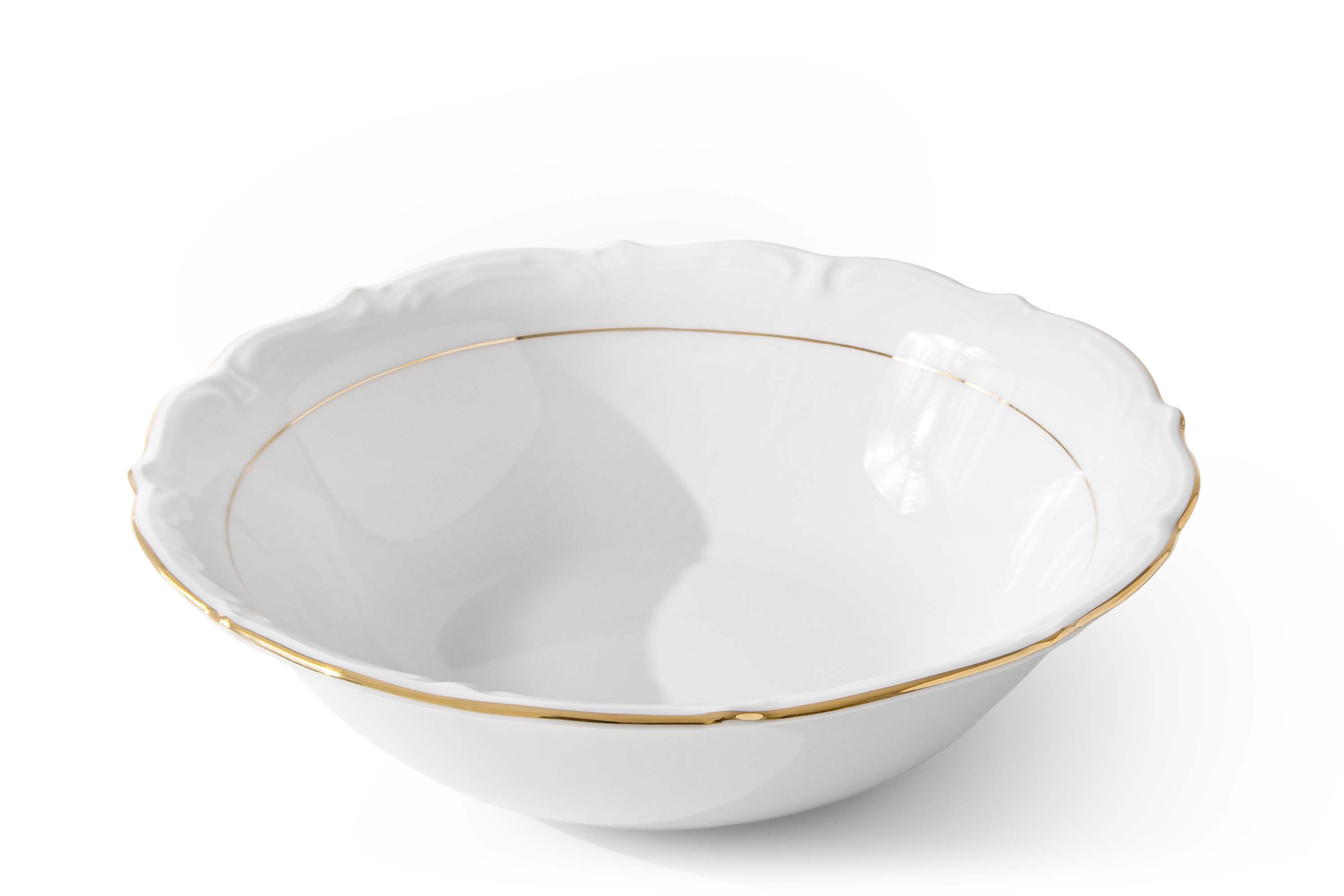 KONSIMO® Schüssel CHODZIEZ MARIA TERESA Salatschüssel, Servierschale, Porzellan, Premium-Porzellan, in zwei Größen, Handdekoration in echtem Gold