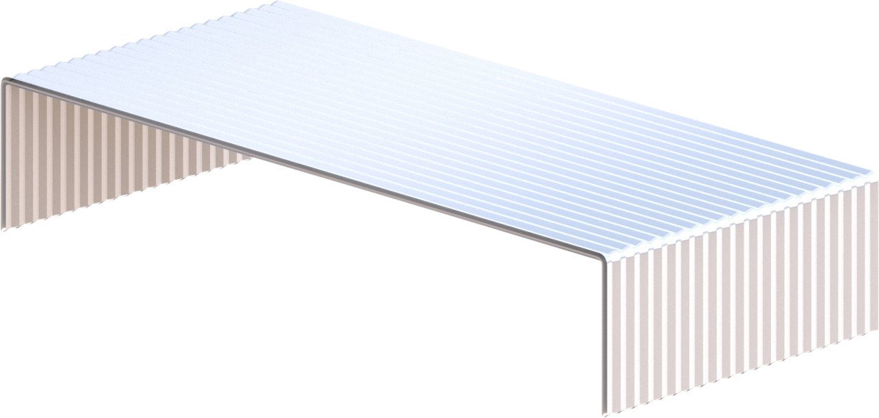Sarei Haus- und Gartentechnik Glattblech Sarei Rillenstoßverbinder für Mauerabdeckung, Aluminium