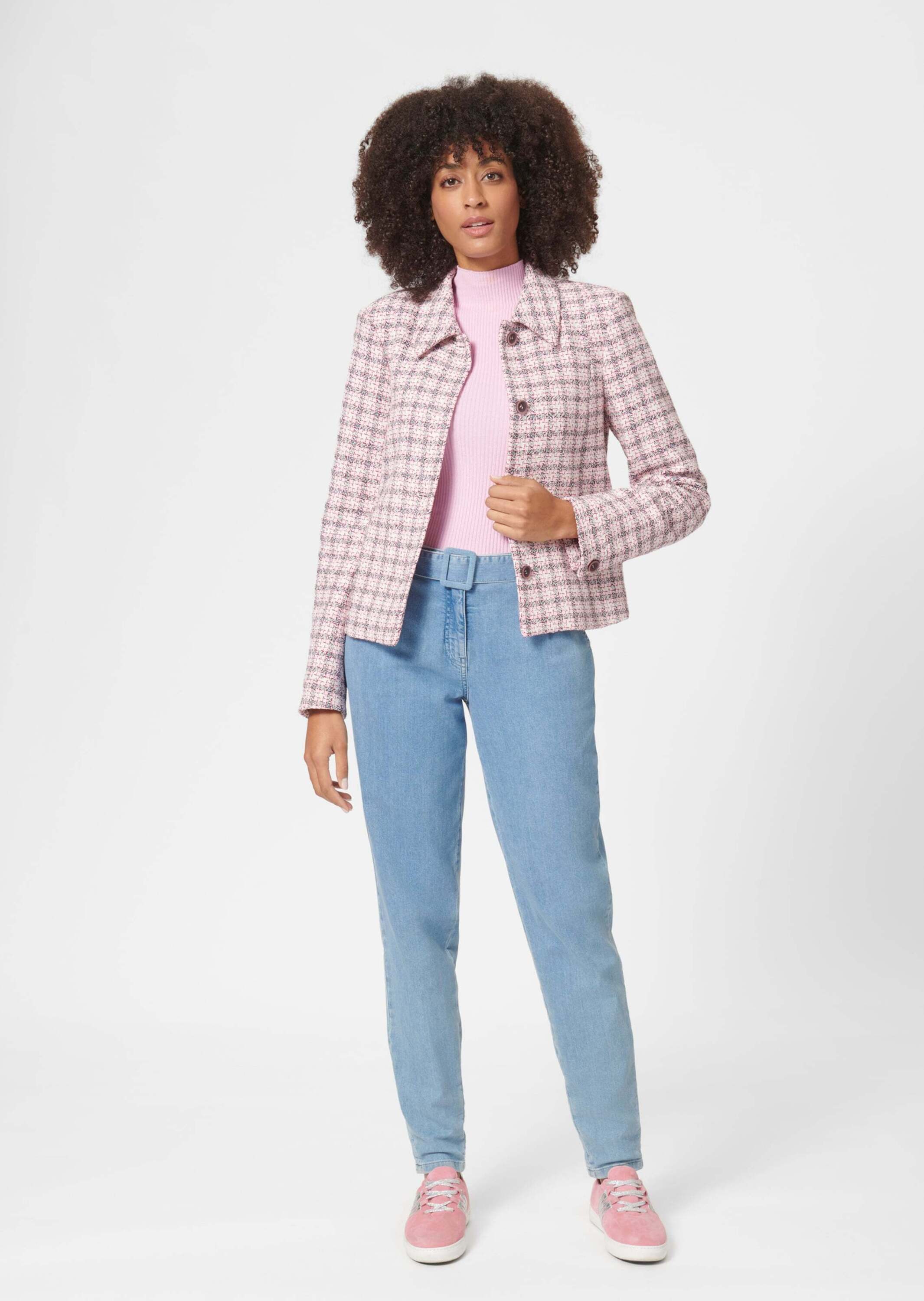 MADELEINE Outdoorjacke Tweedjacke mit Hemdkragen