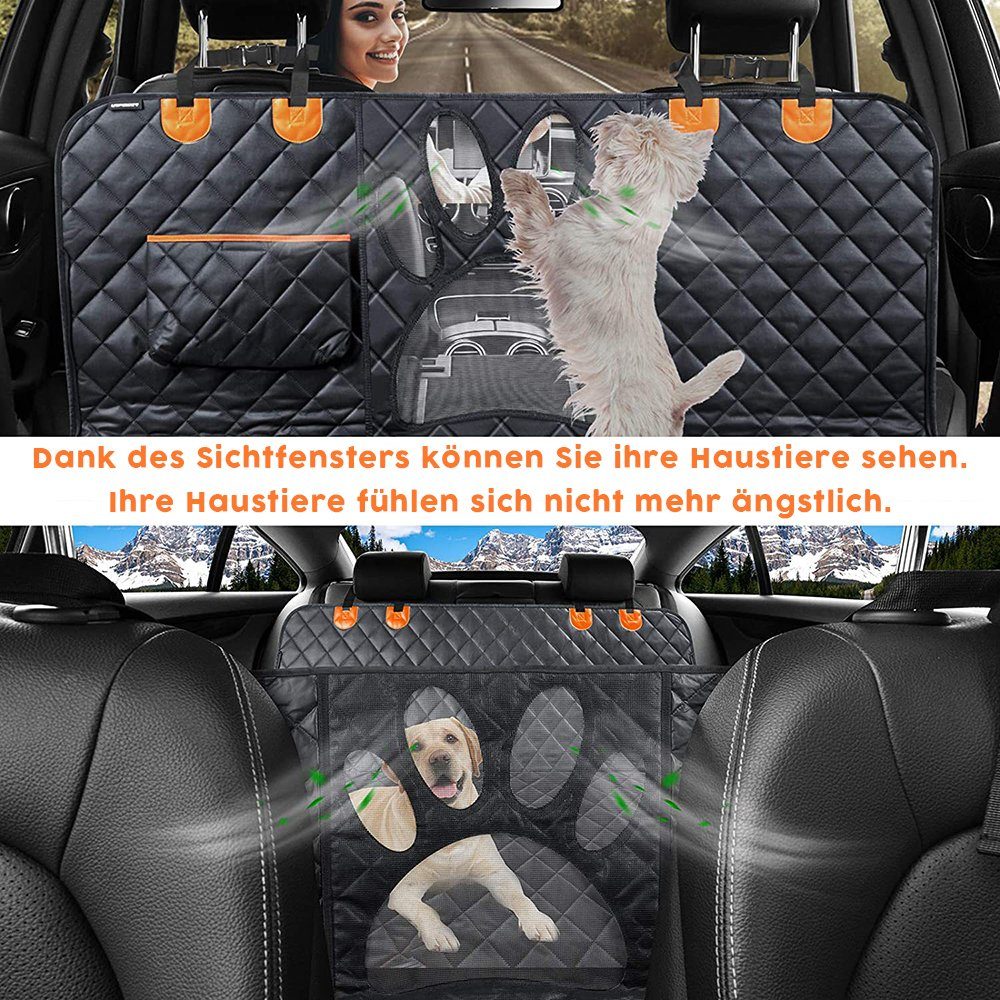Petsation Tier-Autoschondecke PETSATION Hundedecke für Auto Rückbank [Das  Original] Wasserabweisende Autoschondecke für Hunde mit Sichtfenster und  Seitenschutz - Pflegeleichte Autodecke Hund Rücksitz Hunde Hundeschutz Auto