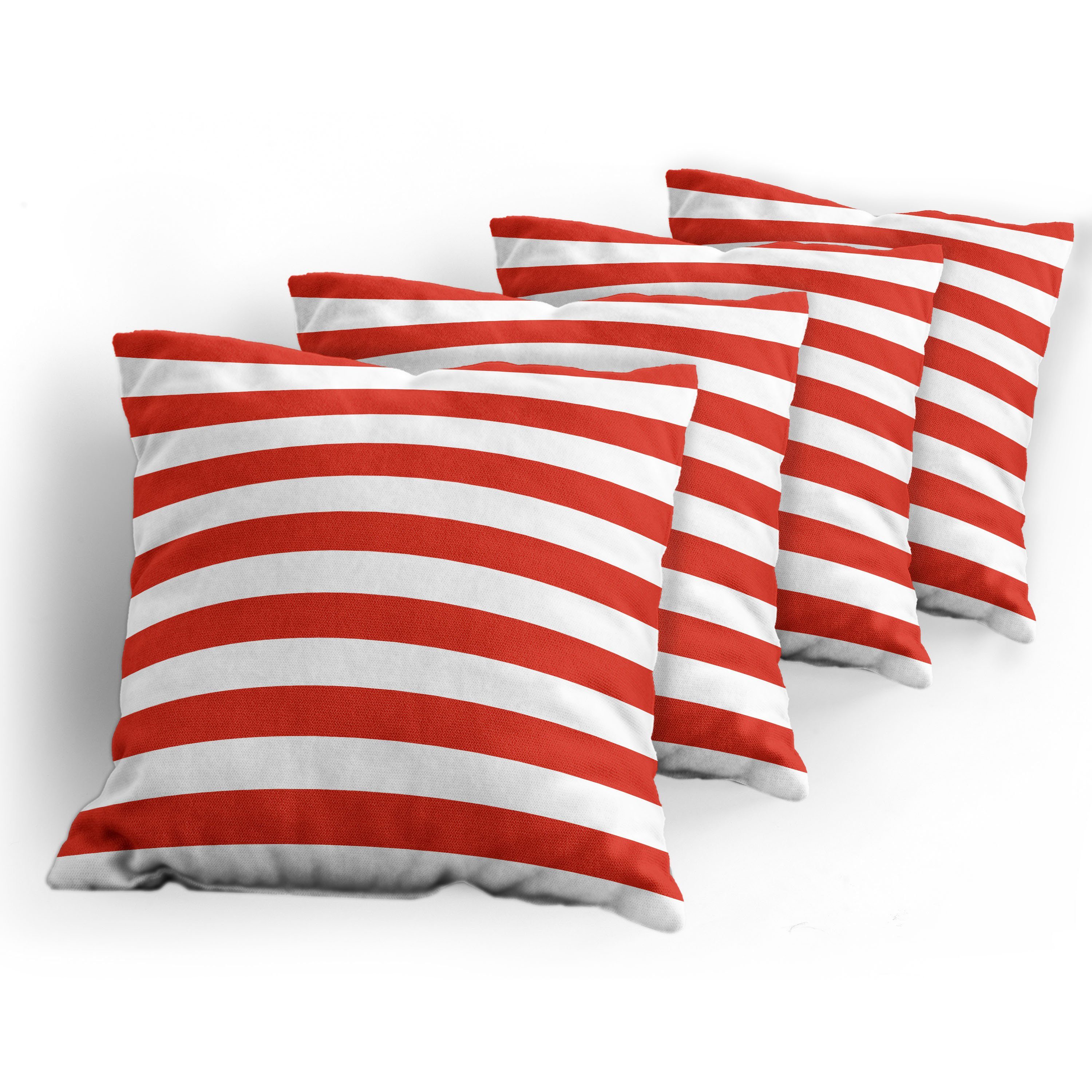 (4 Abakuhaus Stück), Doppelseitiger Modern Kissenbezüge Digitaldruck, Accent Amerikanische Flaggen-Entwurf Geometrisch