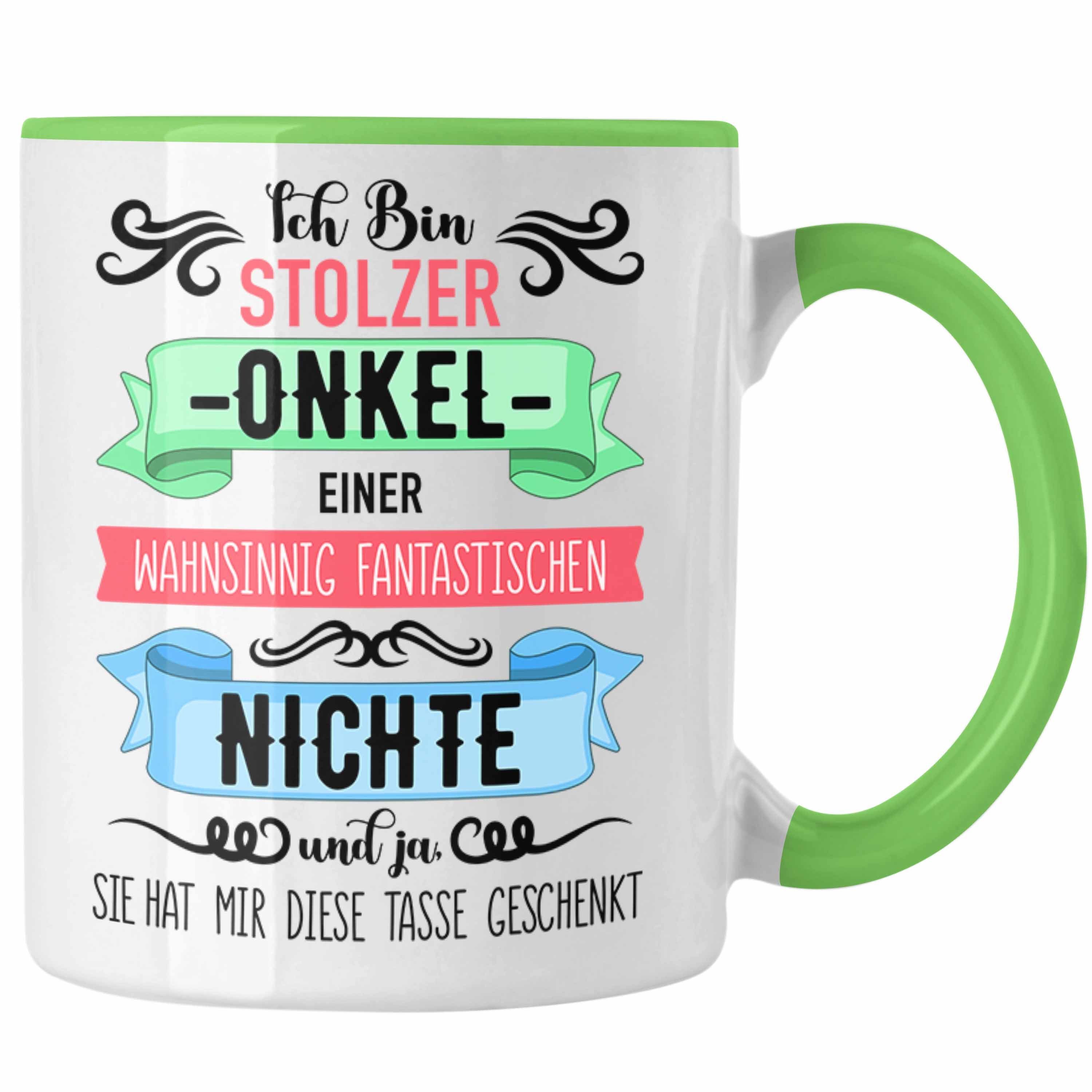 Geschenke Geschenkidee Nichte Spruch Trendation Tasse - Grün Tasse Lustige von Onkel Trendation Onkel für Nichten Geschenk