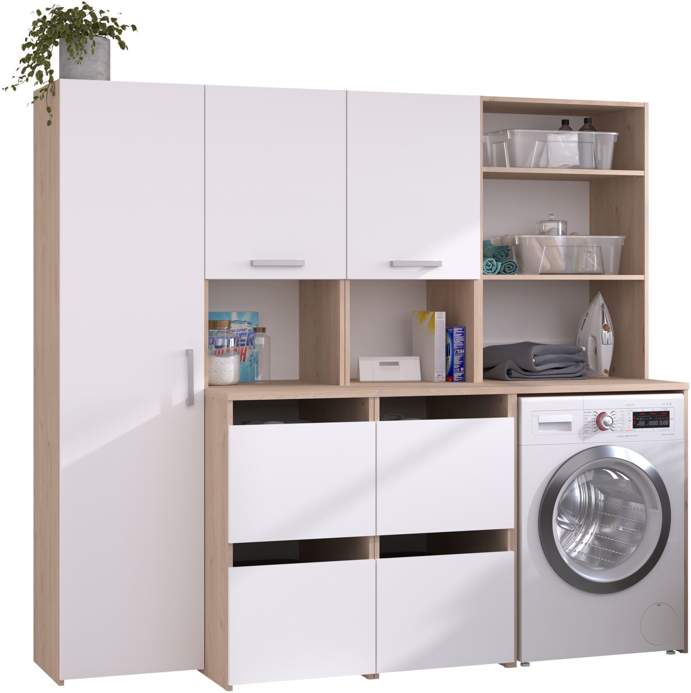 Parisot Mehrzweckschrank-Set Laundry 3, (Set, 3-St)