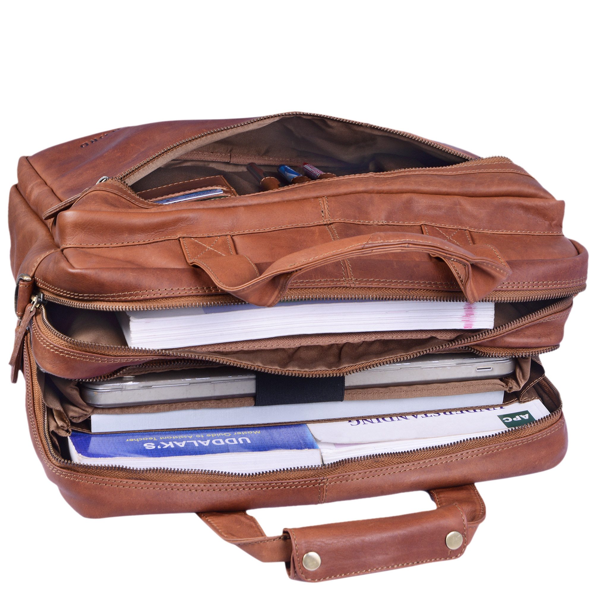 STILORD Aktentasche "Adventure" Lehrertasche Leder groß