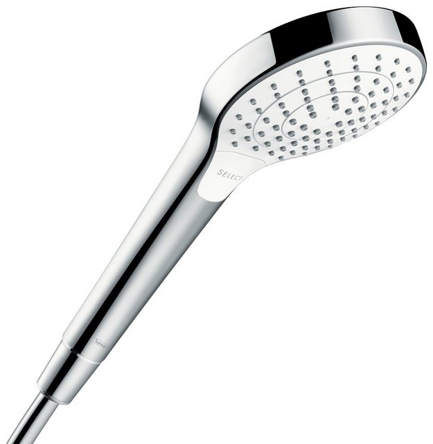 Hansgrohe Handbrause Croma Select S Vario mit 3 Strahlarten Weiß-Chrom