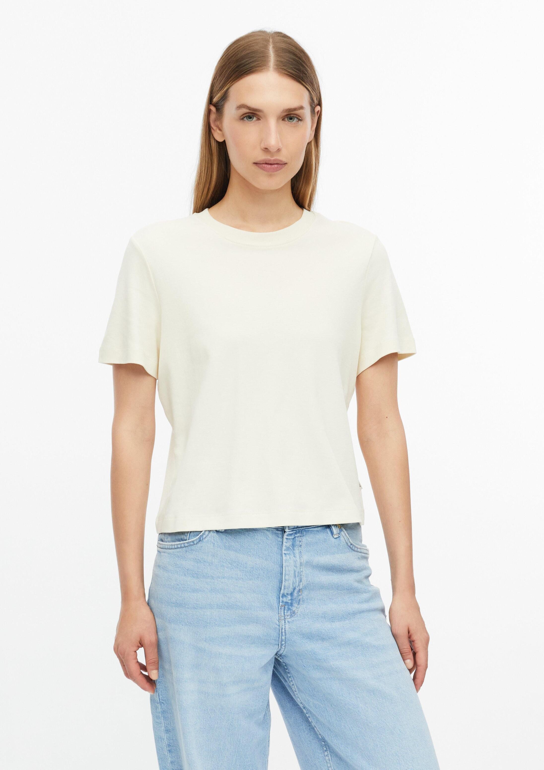 s.Oliver Kurzarmshirt T-Shirt Verkürztes T-Shirt aus Interlockjersey