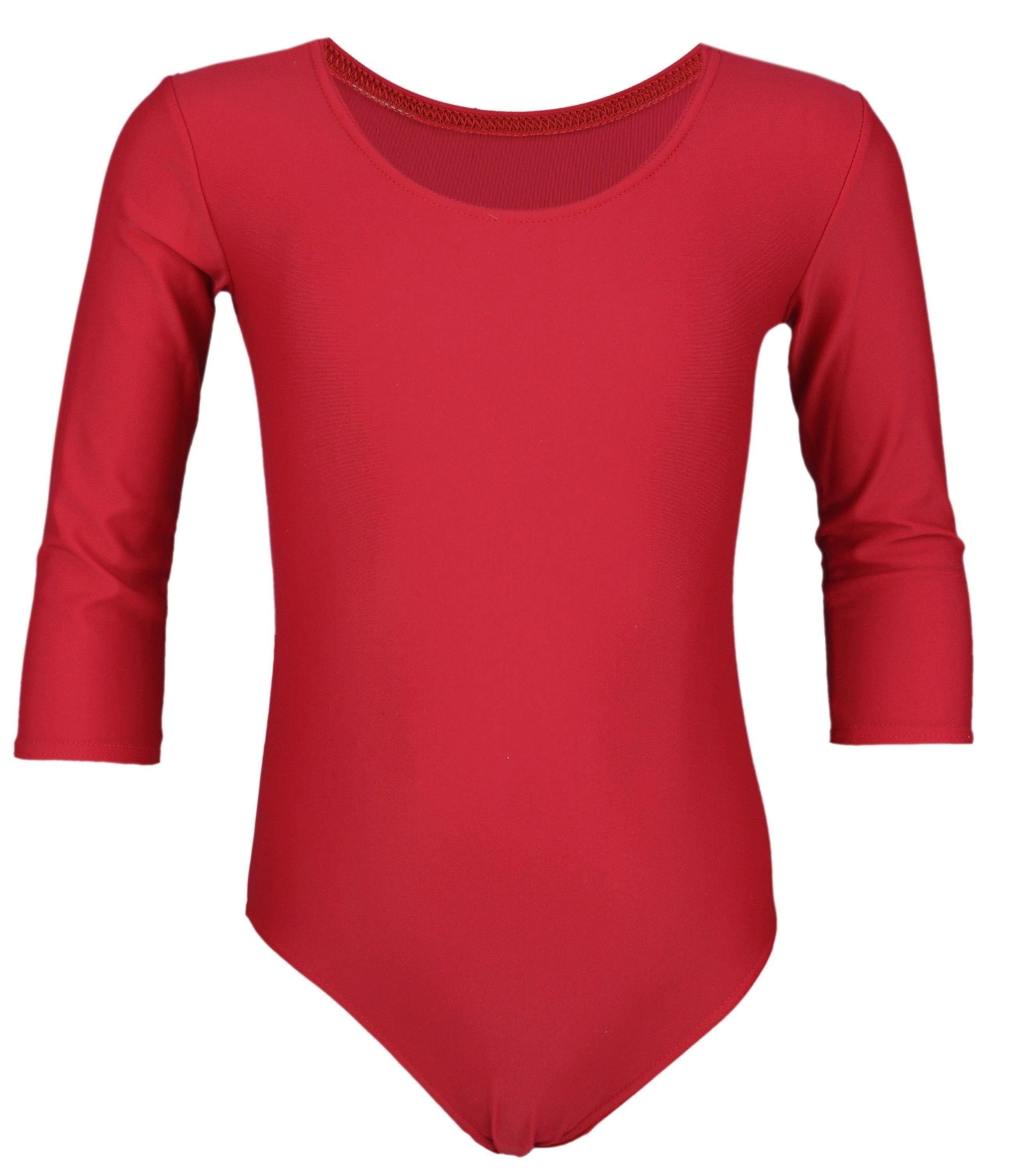 Rot Ballett Aquarti Trikot 3/4 Arm Aquarti Body Turnanzug Mädchen