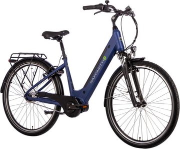 SAXONETTE E-Bike Optimum Plus, 7 Gang, Nabenschaltung, Mittelmotor, 418 Wh Akku, E-Bike Citybike, integriertes Rahmenschloss