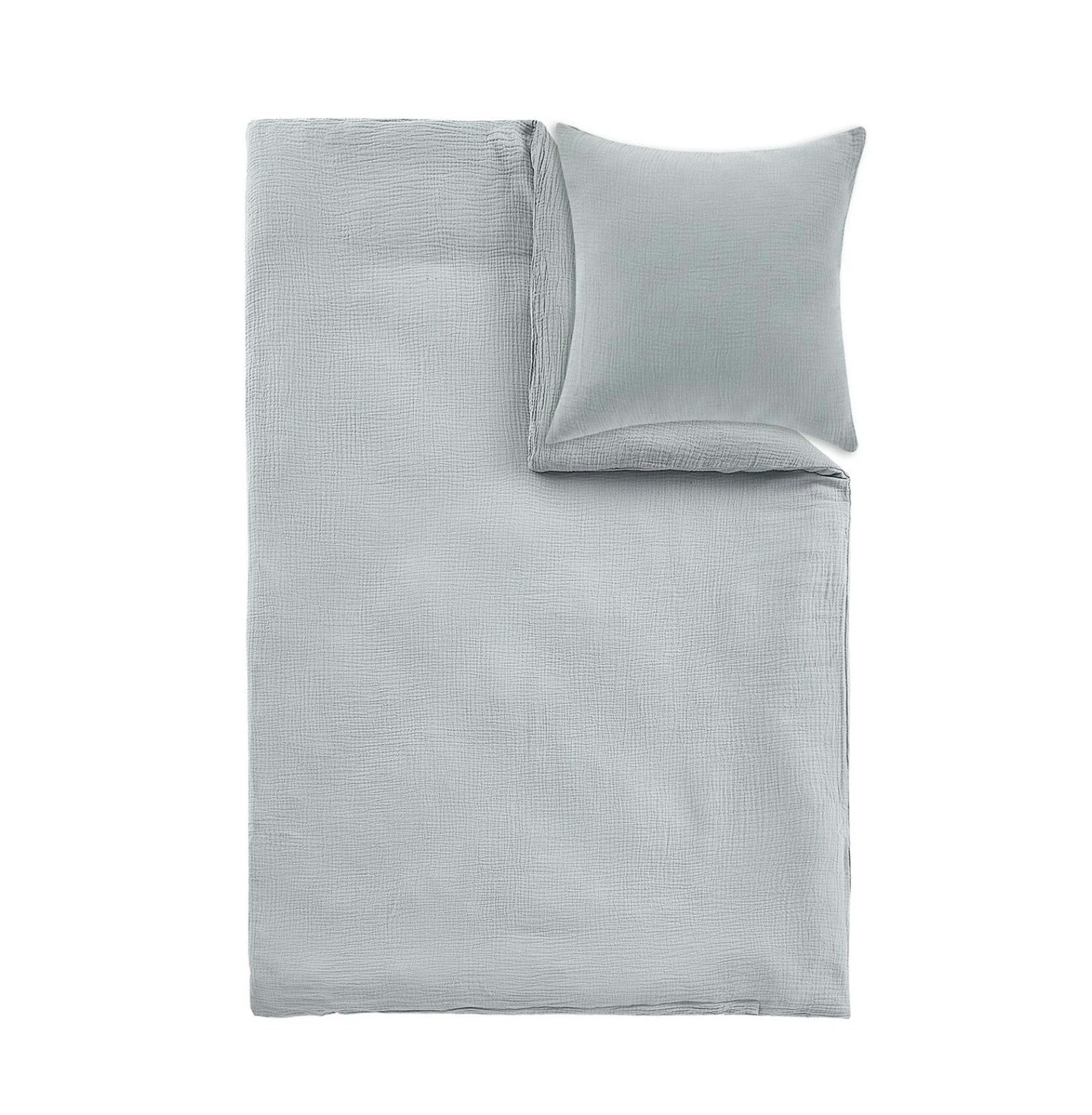 Alavya Home® Kinderbettwäsche Alavya Home Kinderbettwäsche 135x200 cm Baumwolle - 2er-Set, Grau, Musselin, 2 teilig, 100% Baumwolle, atmungsaktiv, pflegeleicht