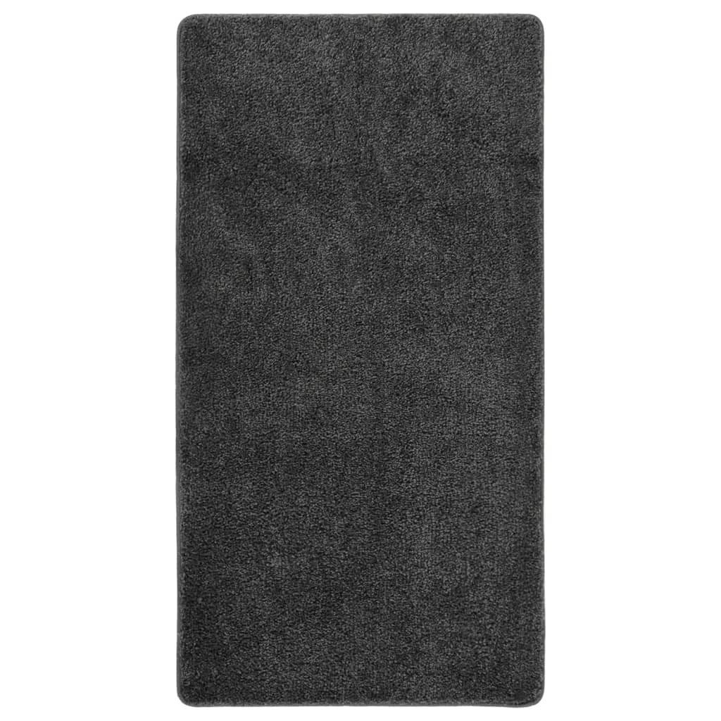 vidaXL Teppich 80 x 150 cm Shaggy-Teppich Dunkelgrau 80x150 cm Rutschfest Teppich, Höhe: 150 mm