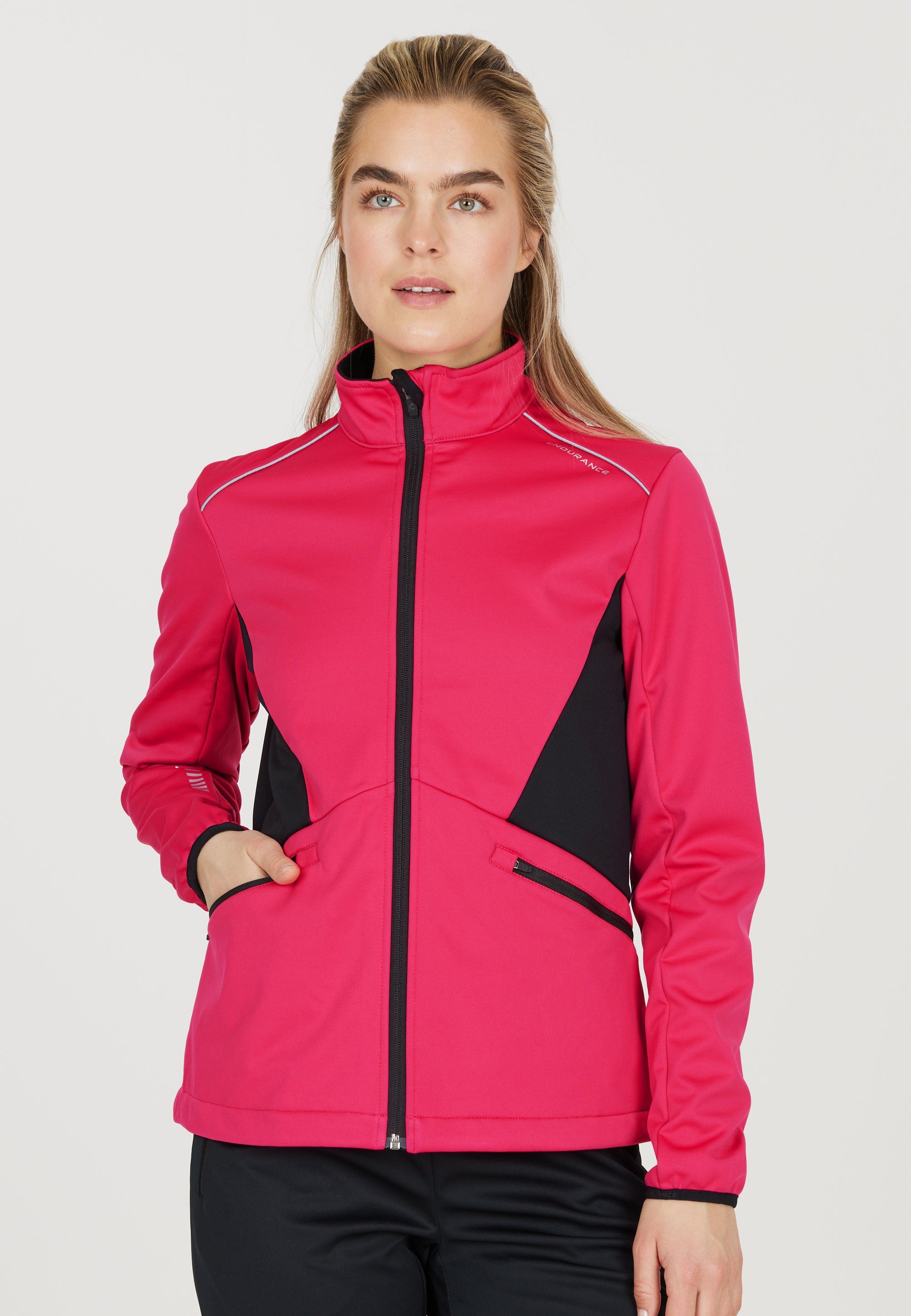 ENDURANCE Softshelljacke Loralei mit Reflektoren rosa