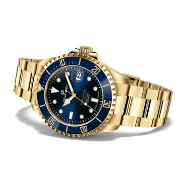 Gigandet Automatikuhr SEA GROUND 300 DATE, Made in Germany, Saphirglas, Swiss SuperLuminova, Taucheruhr