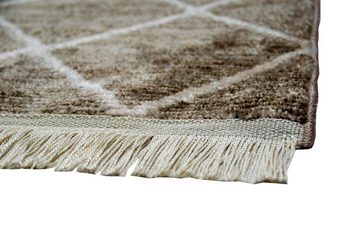 Teppich Teppich Orientteppich Kelim Raute beige creme, Carpetia, rechteckig, Höhe: 8 mm