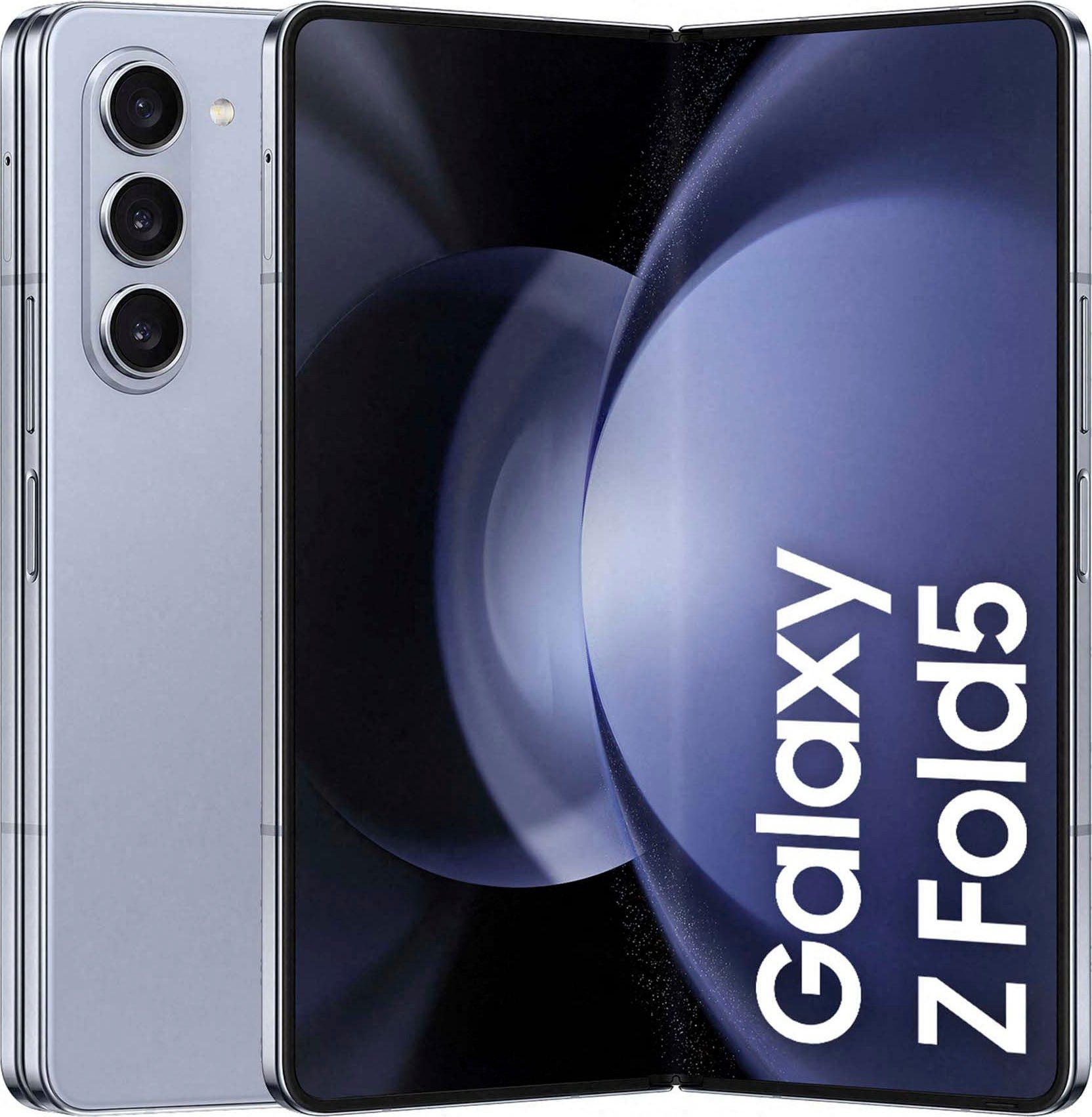 Samsung Galaxy Z Fold Blue 256 GB (19,21 5 Smartphone 50 Zoll, Speicherplatz, MP cm/7,6 Kamera) Icy