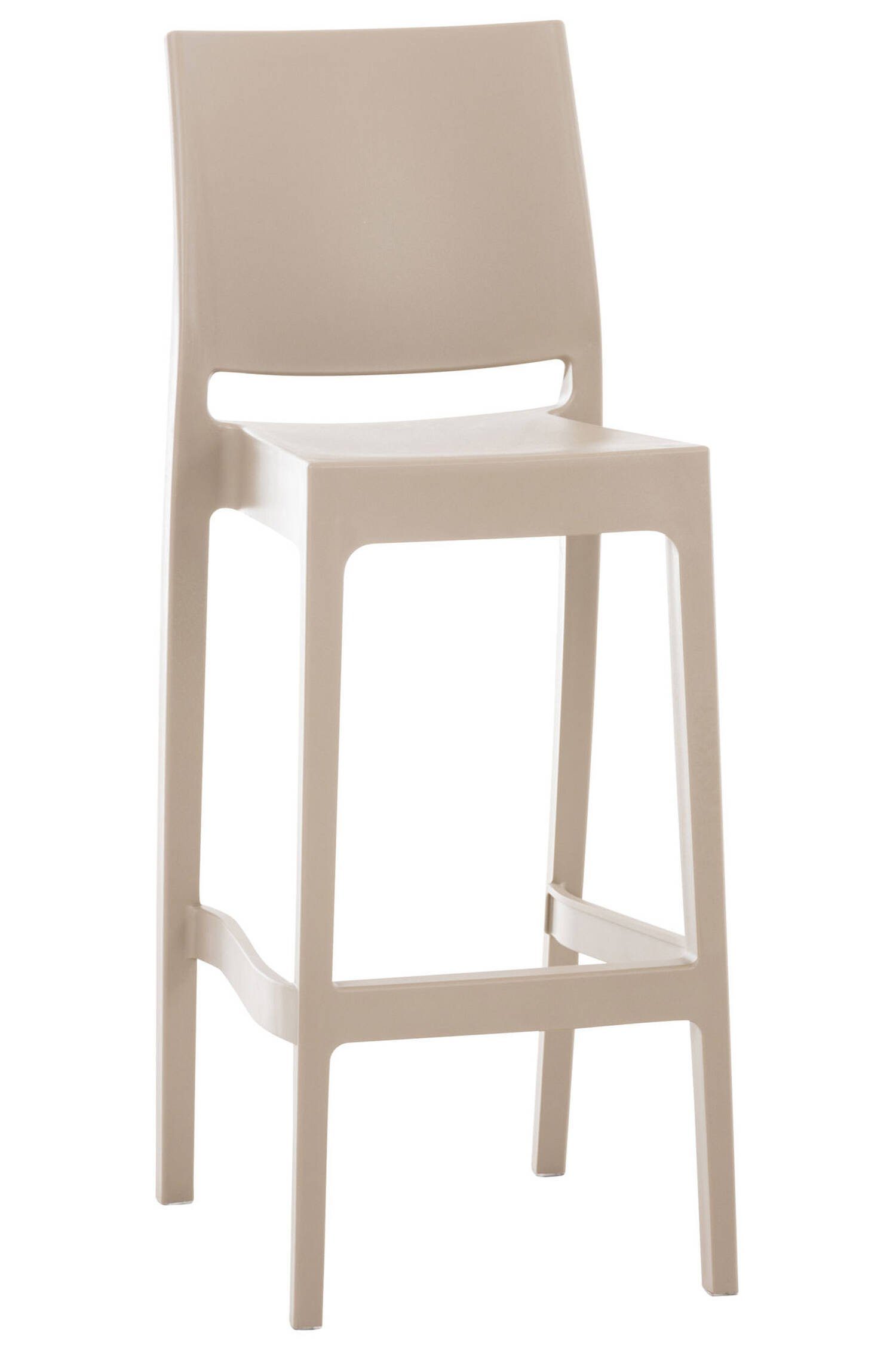 & Theke Fußstütze Sitzfläche: Schlamm TPFLiving - für angenehmer Kunststoff Gestell Küche), Kunststoff Hocker Maya - (mit Barhocker