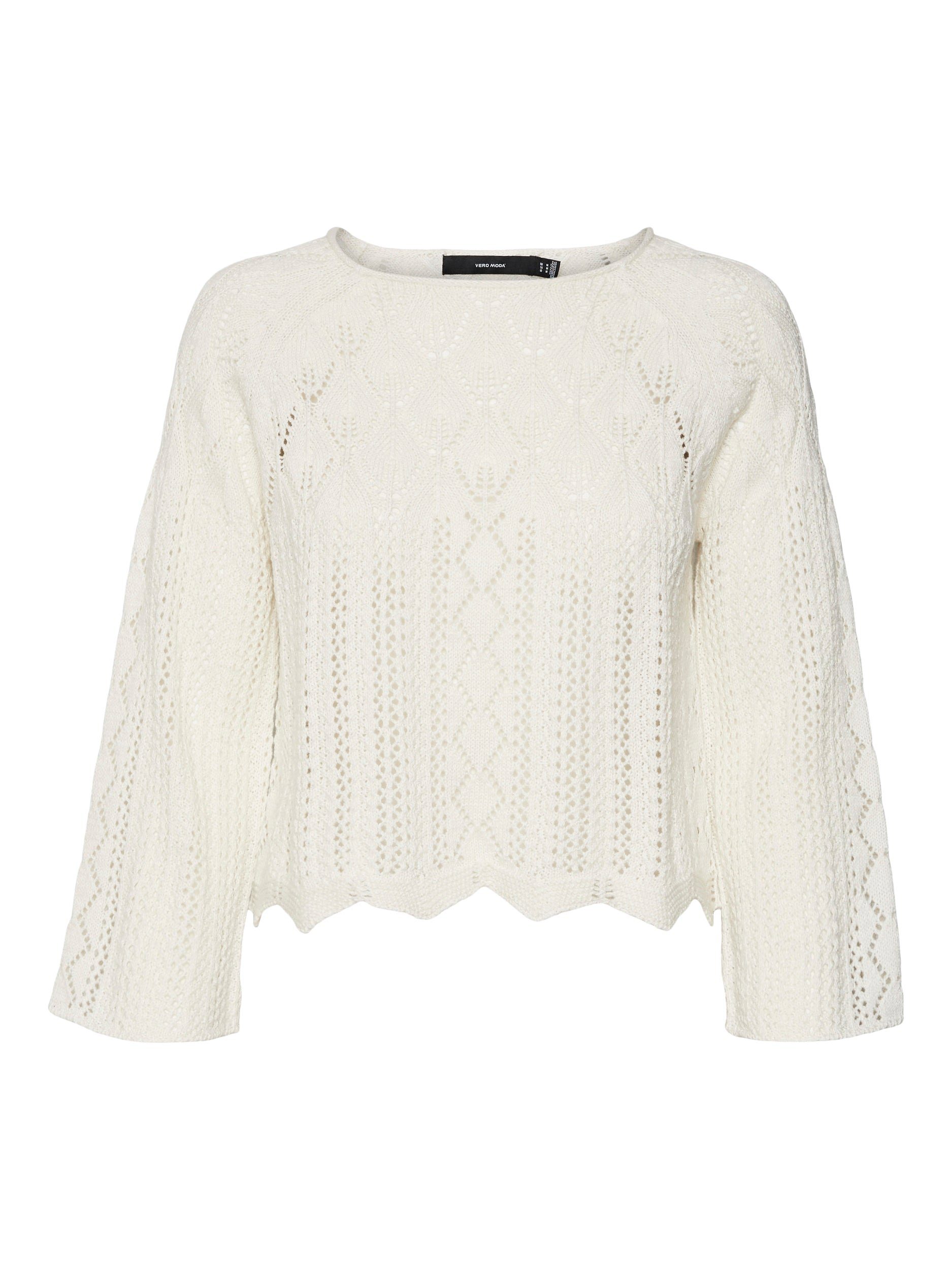 Vero Moda Strickpullover VMGINGER (1-tlg) Lochmuster günstig online kaufen