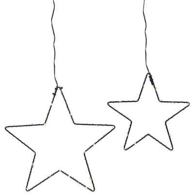 STAR TRADING LED Stern Star Trading LED-Weihnachtssterne, STELLA, 50 warmweiße LEDs