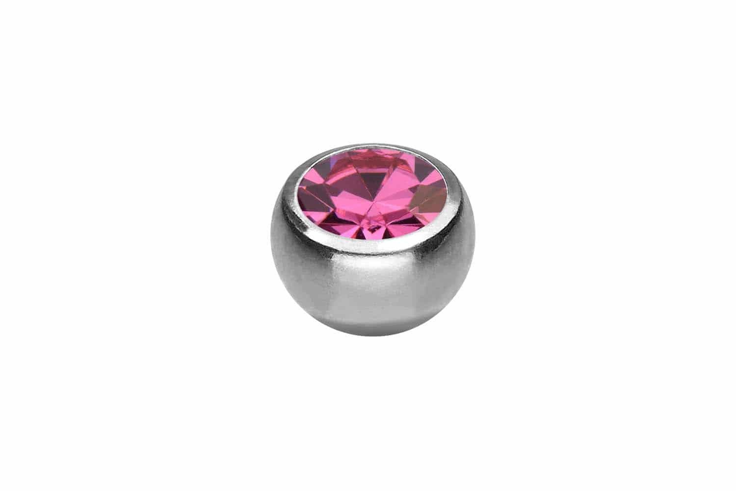 Farbe: Silberfarben + Kristall: Rosa