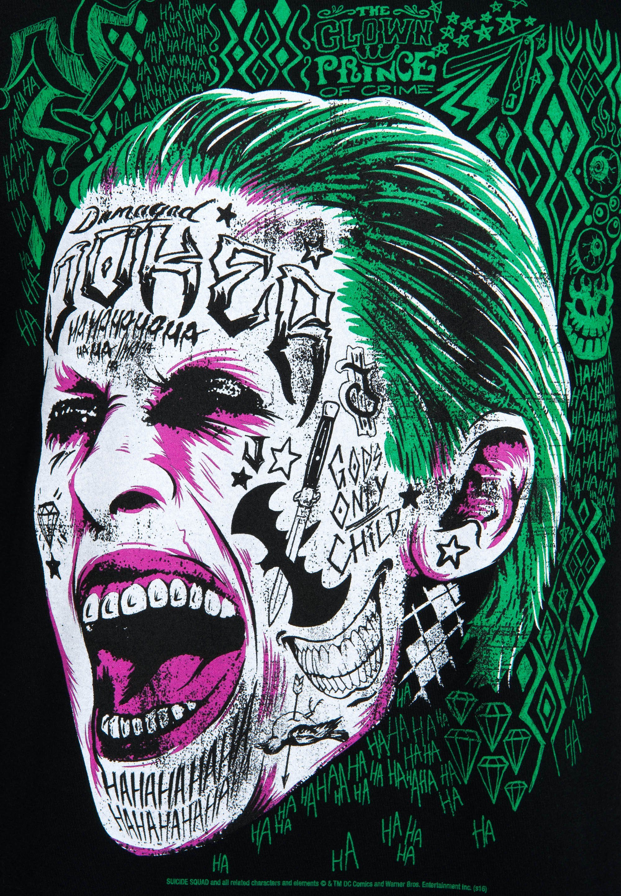 mit Suicide T-Shirt hochwertigem Print Squad-Joker LOGOSHIRT