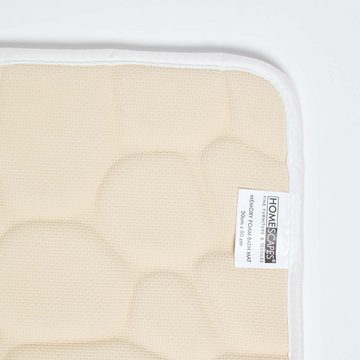 Badematte Grauweiße Badematte aus Memory Foam in Kieseldesign, 50 x 80 x 1.3cm Homescapes, Höhe 20 mm, Badematte - 50x80 cm