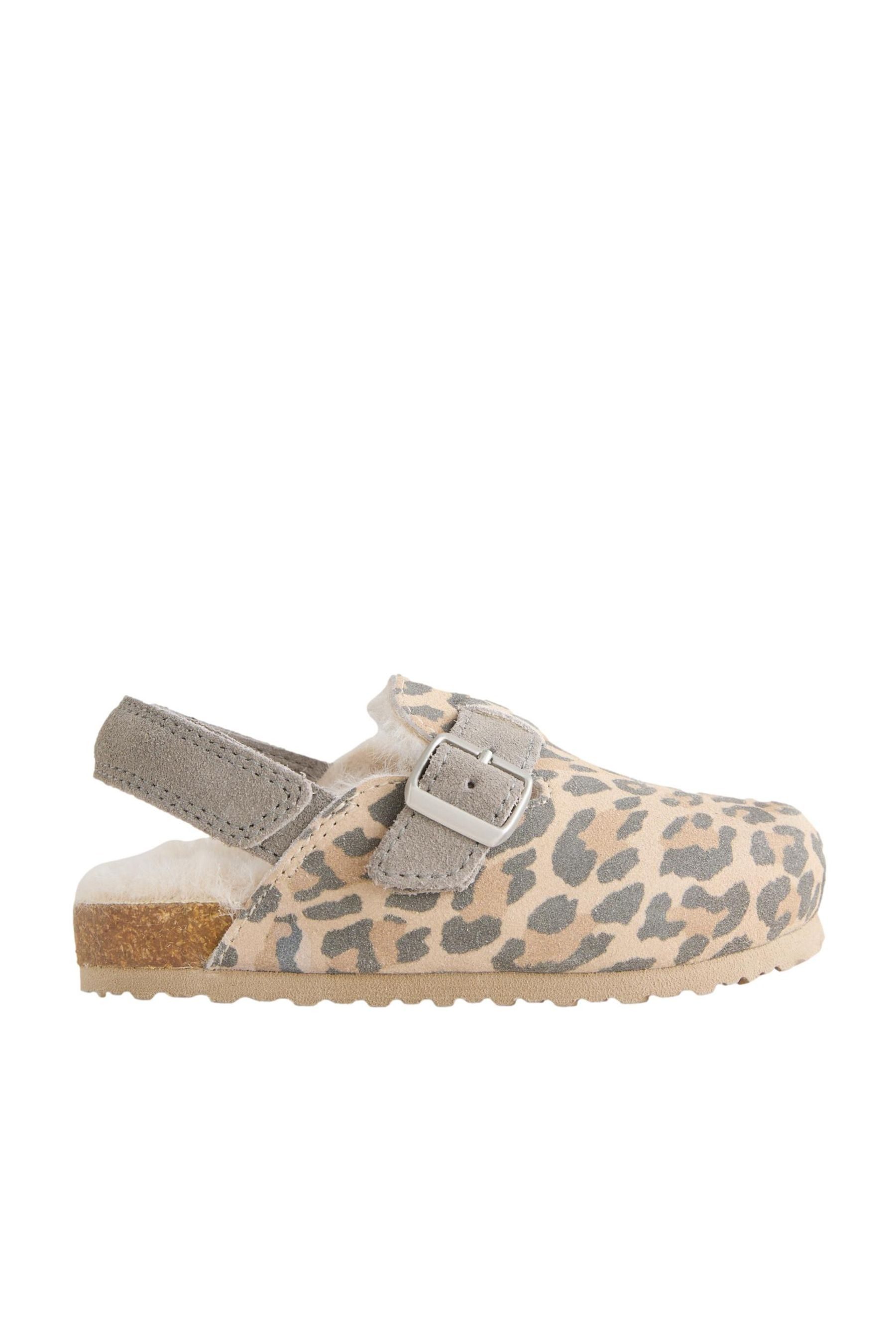 Clogs aus Leder mit Kunstfellfutter Clog